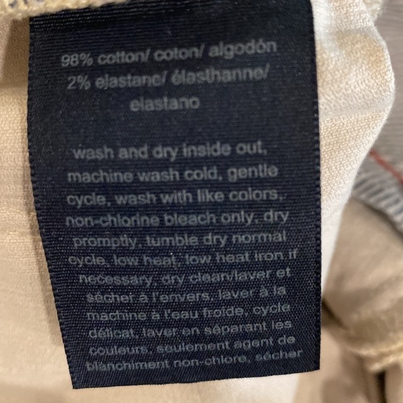 Tommy Hilfiger High Rise Tribeca Skinny Corduroy Pants Color: Cream Size 6 - Picture 8 of 8